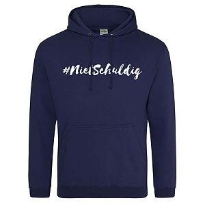 Hoodie kinderen #nietschuldig navy