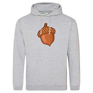 Hoodie heren Eikel grijs