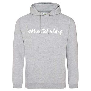 Hoodie dames #nietschuldig grijs