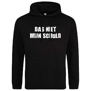 Hoodie dames Das niet mijn schuld zwart
